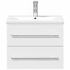 vidaXL Bathroom Sink Cabinet with Built-in Basin White