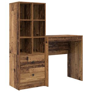 vidaXL Desk Old Wood 115.5 x 40 x 127 cm 2 pcs