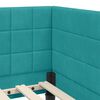 vidaXL Corner Bed Frame with Headboard Turquoise 80 cm x 200 cm Velvet