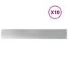vidaXL Lawn Edging 10 pcs 15 x 103 cm Galvanised Steel Silver