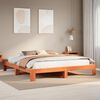 vidaXL Bed Frame without Mattress Wax Brown 180x200 cm Super King Solid Wood Pine