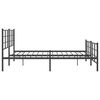 vidaXL Metal Bed Frame without Mattress with Footboard Black 193x203cm