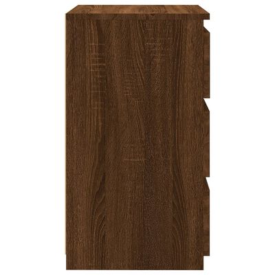 vidaXL Bed Cabinets 2 pcs Brown Oak 40x35x62.5 cm Engineered Wood