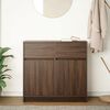 vidaXL Sideboard with Drawer Brown Oak 80x34x76 cm Engineered Wood