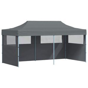 vidaXL Party Tent Folding Anthracite 291 x 580 x 315 cm Oxford Fabric