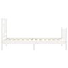 vidaXL Bed Frame without Mattress White 90x200 cm Solid Wood Pine