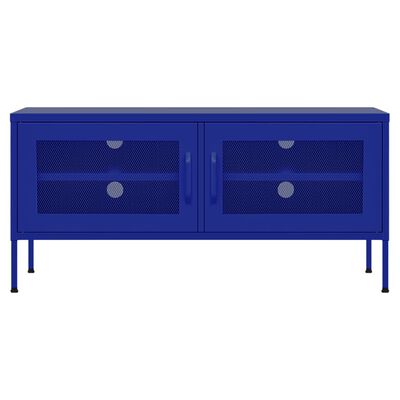 vidaXL TV Cabinet Navy Blue 105x35x50 cm Steel