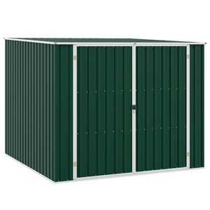 vidaXL Garden Shed Green 195x198x159 cm Galvanised Steel