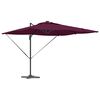 vidaXL Parasol Bordeaux red 286 x 285 x 270 cm Aluminium