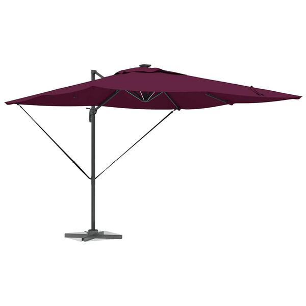 vidaXL Parasol Bordeaux red 286 x 285 x 270 cm Aluminium