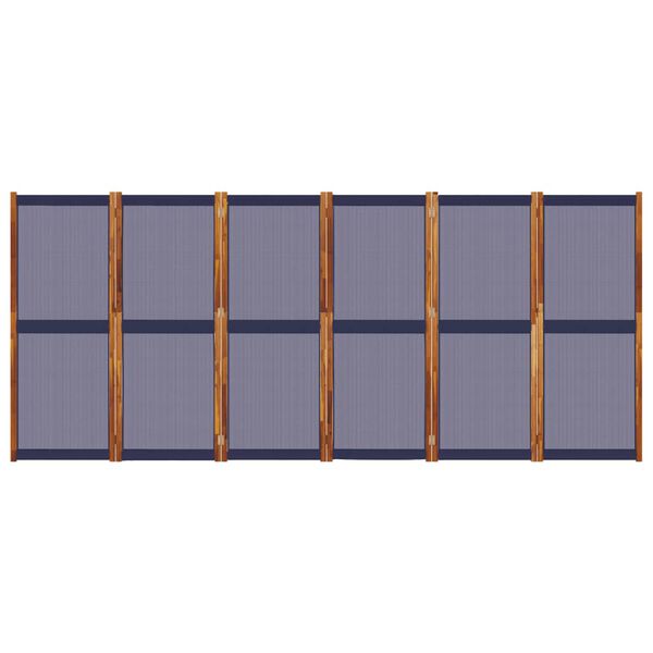 vidaXL 6-Panel Room Divider Dark Blue 420x180 cm