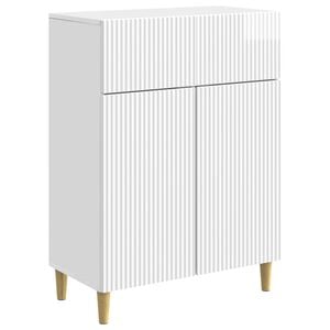 vidaXL Sideboard High Gloss White 66 x 34.5 x 90 cm Engineered Wood