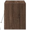 vidaXL TV Wall Cabinet with LED Lights Brown Oak 100x31x35 cm