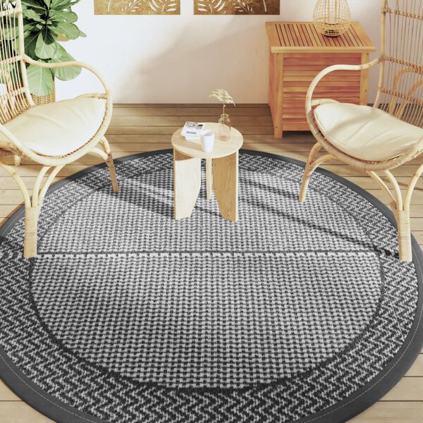 vidaXL Outdoor Carpet ARAKIL Grey Ø200 cm PP
