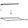 vidaXL Awning Frame Retractable Manual Anthracite 3.5 x 2.5 m