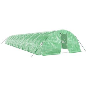 vidaXL Greenhouse with Steel Frame Green 100 m&sup2; 20x5x2.3 m