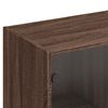 vidaXL Bookcase with Doors Brown Oak 136x37x142 cm Engineered Wood