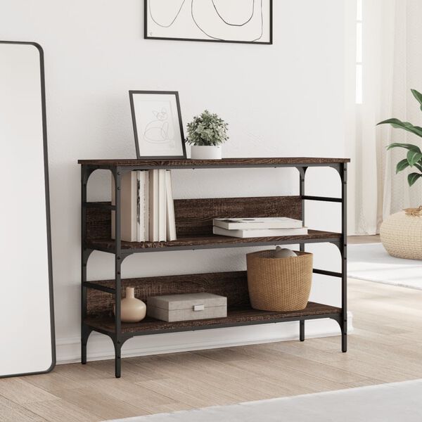 vidaXL Console Table Brown Oak 100x32x75 cm Engineered Wood