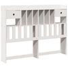 vidaXL Bookcase Bed without Mattress White 160x200cm Solid Wood Pine