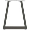 vidaXL Coffee Table Legs V-Shape 2 pcs Anthracite 28x(42-43.3) cm Steel