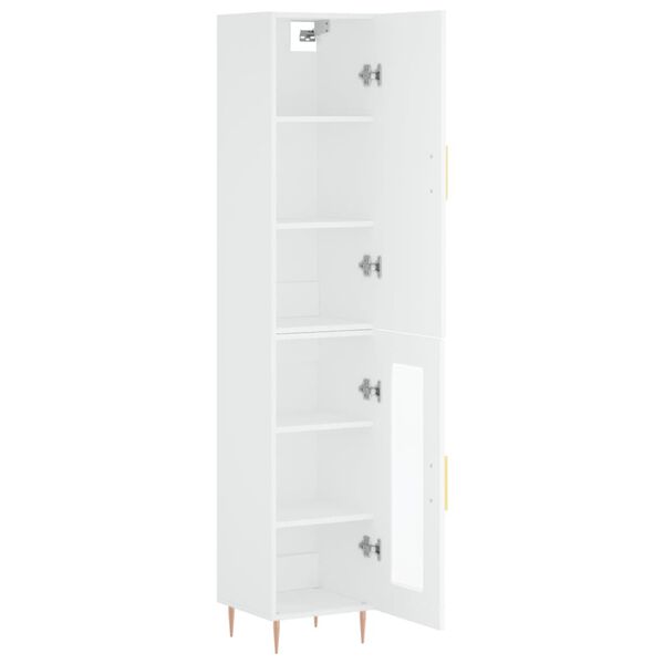 vidaXL Highboard White 34.5x34x180 cm Engineered Wood