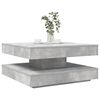 vidaXL Coffee Table 360-Degree Rotatable Concrete Grey 70x70x34.5 cm