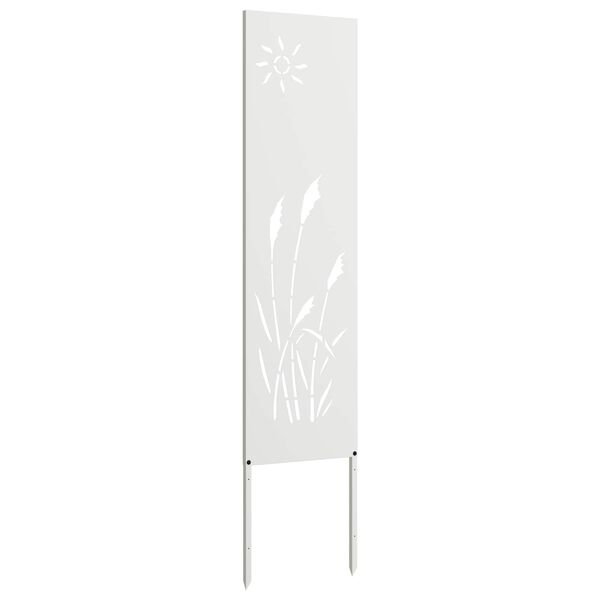 vidaXL Garden Privacy Screen White 32 x 140 cm Cold-rolled steel