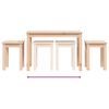 vidaXL Nesting Tables 3 pcs Solid Wood Pine