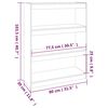 vidaXL Book Cabinet/Room Divider White 80x30x103.5 cm Solid Wood Pine