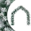 vidaXL Christmas Garland Green and White 270 cm PVC