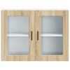 vidaXL Kitchen Wall Cabinet with Glass Door Porto Sonoma Oak