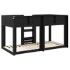 vidaXL Bunk Bed for Kids Black Oak 80 x 200 cm Engineered Wood