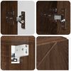 vidaXL Mirror Cabinet Brown Oak 80 x 17 x 55 cm Engineered Wood