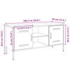 vidaXL TV Cabinet White 100.5x39x50.5 cm Steel