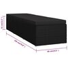 vidaXL Garden Sunloungers Reclining 3 pcs Black Poly rattan