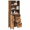 vidaXL Highboard Old Wood 69.5 x 34 x 180 cm Engineered Wood