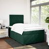vidaXL Box Spring Bed with Mattress Dark Green 120x200 cm Velvet