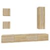 vidaXL 5 Piece TV Cabinet Set Sonoma Oak Engineered Wood
