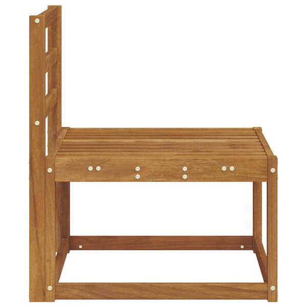 vidaXL Outdoor Middle Sofa Solid Acacia Wood Natural 59 x 63 x 73 cm