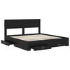 vidaXL Bed Frame with Headboard Black Oak 180 x 200 cm Engineered Wood