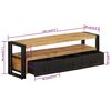 vidaXL TV Cabinet 120x30x40 cm Solid Wood Mango