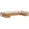 vidaXL Sofa Sets 10 pcs Natural Solid Acacia Wood