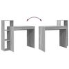 vidaXL Desk with Shelf Grey Sonoma 100 x 40 x 90 cm Engineered Wood