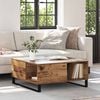vidaXL Coffee Table Old Wood 80 x 80 x 36.5 cm Engineered Wood