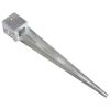 vidaXL Ground Spikes 2 pcs Silver 12x12x89 cm Galvanised Steel