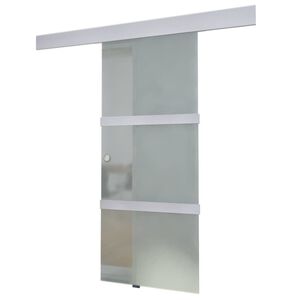 vidaXL Sliding Door Glass and Aluminium 178 cm Silver