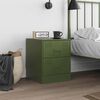vidaXL Bedside Cabinet Green 34.5x39x44 cm Steel
