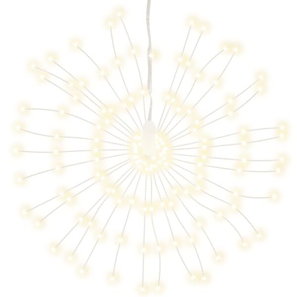 vidaXL Christmas Starburst Lights 140 LEDs 2 pcs Warm White 17 cm