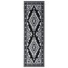 vidaXL Runner Rug BCF Black 100x350 cm