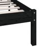 vidaXL Bed Frame without Mattress Black Solid Wood Pine King Size